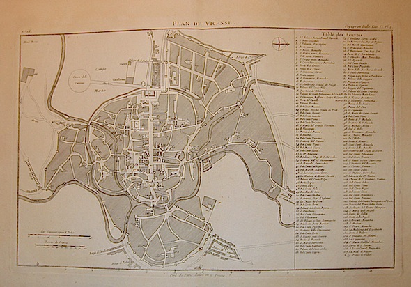 Lalande (de) Joseph Jerome Plan de Vicense 1790 Parigi